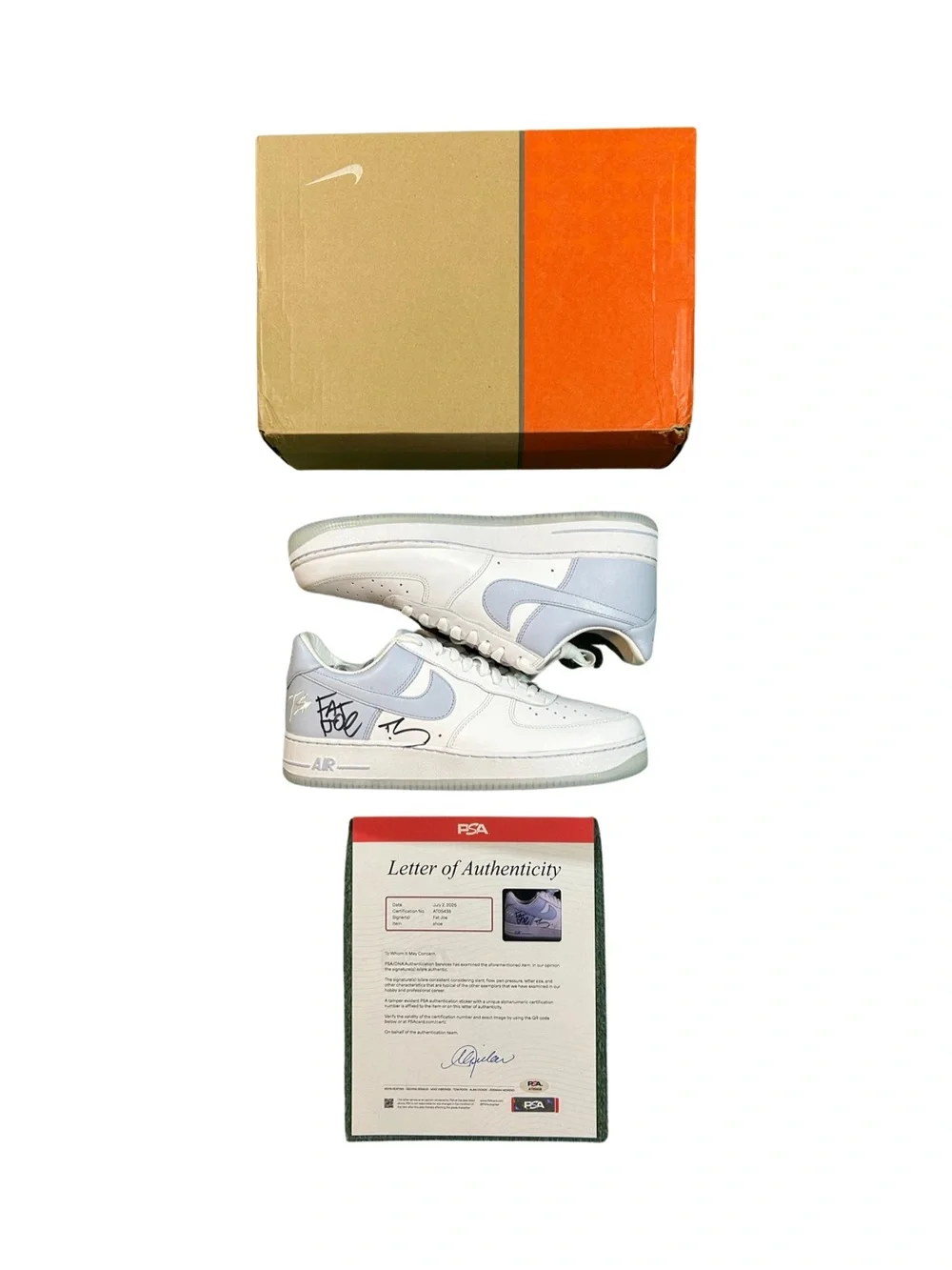 Fat Joe Signed Nike Terror Squad Air Force One QS 1 Low Sneaker Autographed Shoe